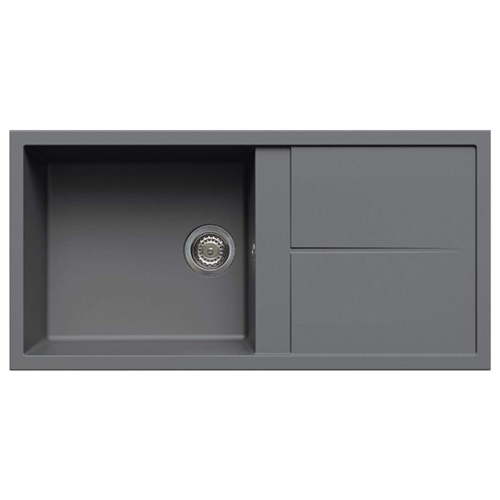 ELLECI LMU48073 | Lavello da incasso METALTEK UNICO 480 | Colore : Titanio