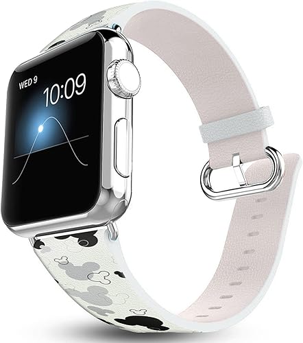Miniatura 2 de FTFCASE Correas florales de cuero compatibles con Apple Watch de 1.61, 1.57, 1.65, 1.65, 1.73 y 1.73 pulgadas, correa deportiva de silicona suave