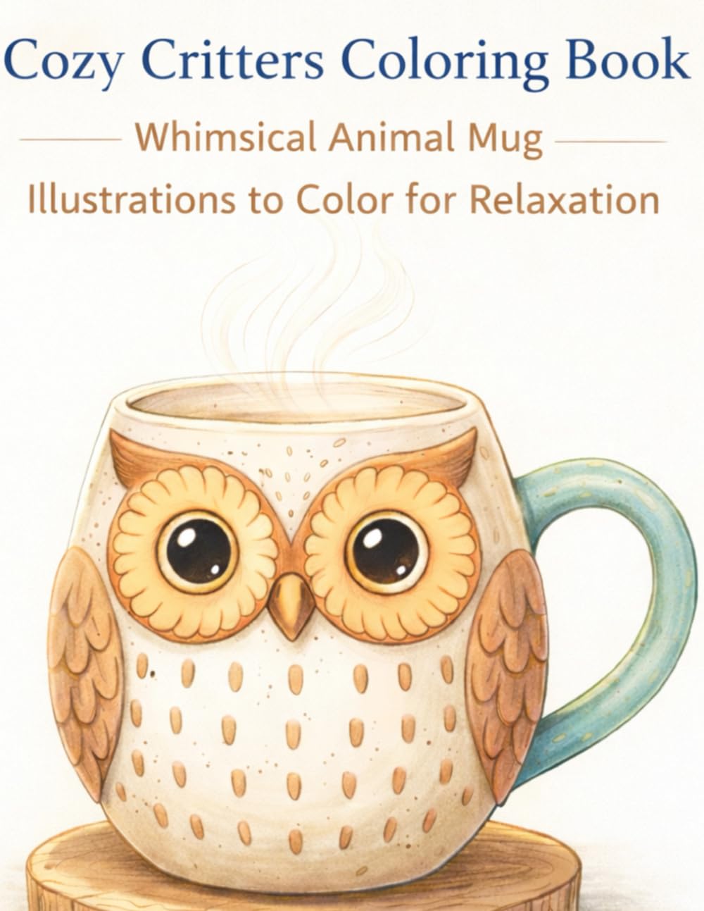 Cozy Critters Coloring Book: Whimsical Animal Mug Illustrations to Color for Relaxation