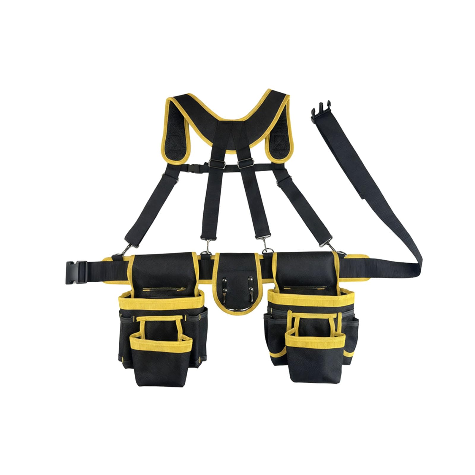 Shurhome Yellow Expert Hanging Tool Bag Constructed Of Reinforced Oxford Substance And Multiple Storage Pockets For Carpenters Plumbers Carpenter Electrician Tool Bag