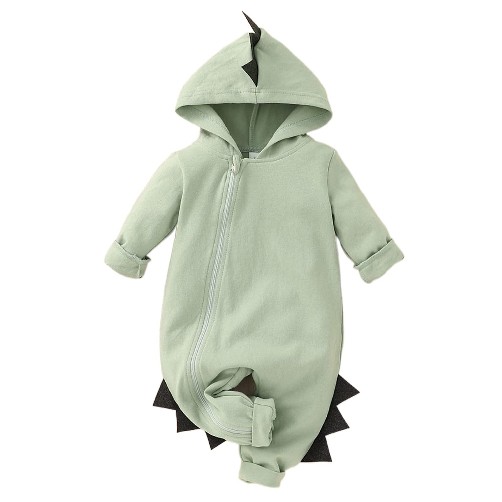 LYQTloml Infant Newborn Baby Boys Girls Cartoon Dinosaur Halloween Outfit Long Sleeve Hoodie Romper Jumpsuit Outfits Clothe