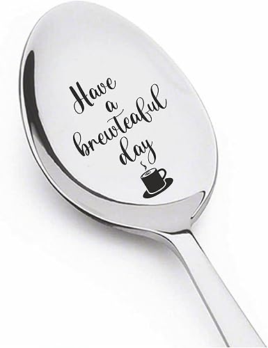 Have A Brewteaful Day - Cuchara grabada para regalar | Regalo de cumpleaños para hombres y mujeres | Regalos de Navidad | Regalo ideal para los