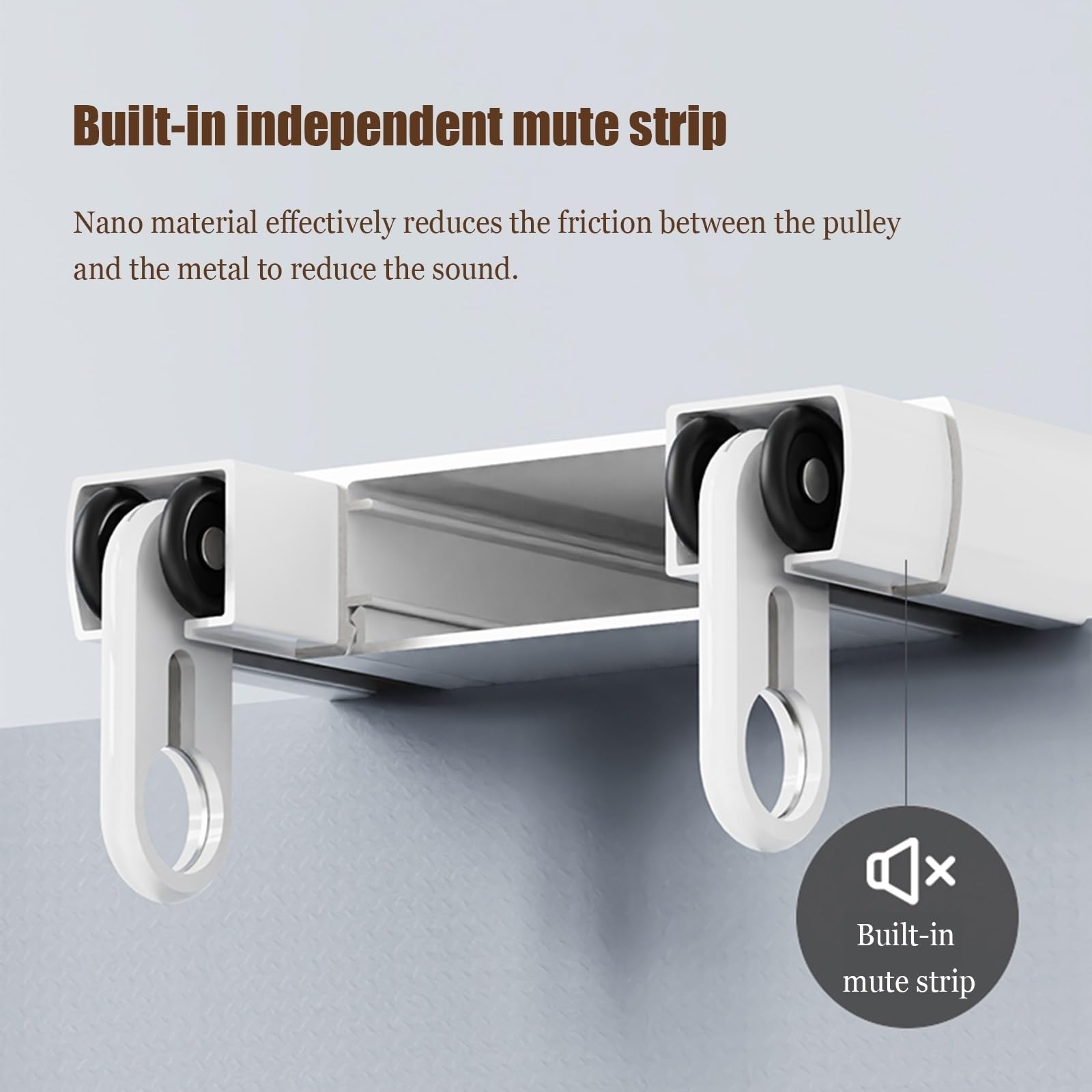 Binario per tende a doppia fila, Silenzioso Resistente Binario per tende da controsoffitto per tende, per soggiorno, camera da letto, ospedale divisori per stanze, Facile da installare(White,2.8m(9.2f