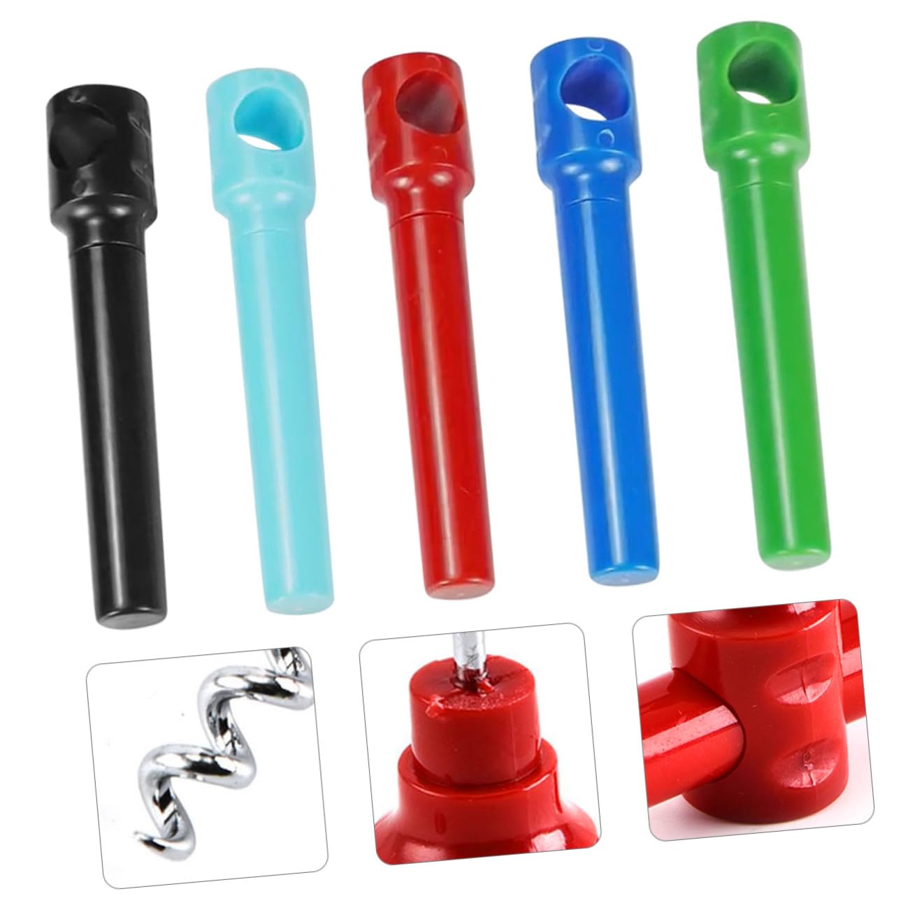 KICHOUSE 4sets Manual Wine Bottle Opener Corkscrew Electric Wine Opener Coilscrew 5pcs*4
