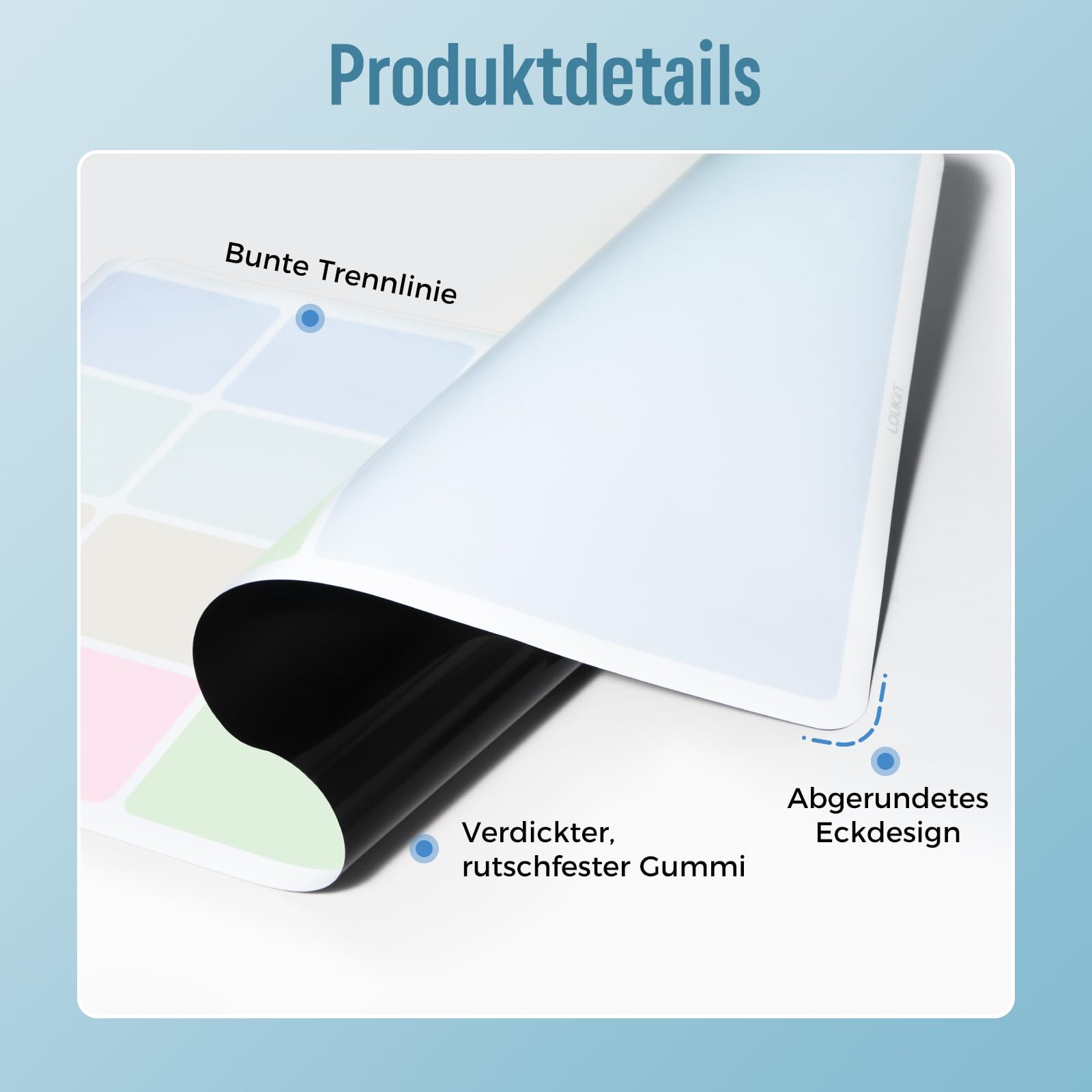 loukin Löschbare Trocken-Weißraum-Schreibtischmatte, Mauspad & Kalender, Schreibtafel, rutschfeste Schreibtischunterlage für Büro, Zuhause, Schule (inkl. Trockenlöschmarker) 32"x14"