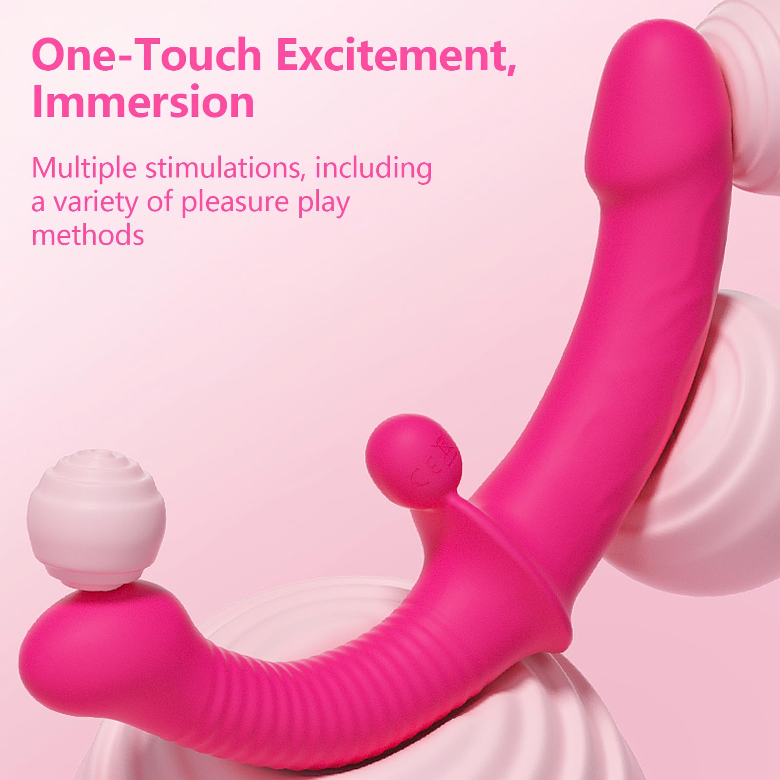 Vibratore in silicone, con 10 modalità di vibrazione e cinturino regolabile - Vibratore G-spot con telecomando, sextoy appositamente progettato per donne, lesbiche e coppie