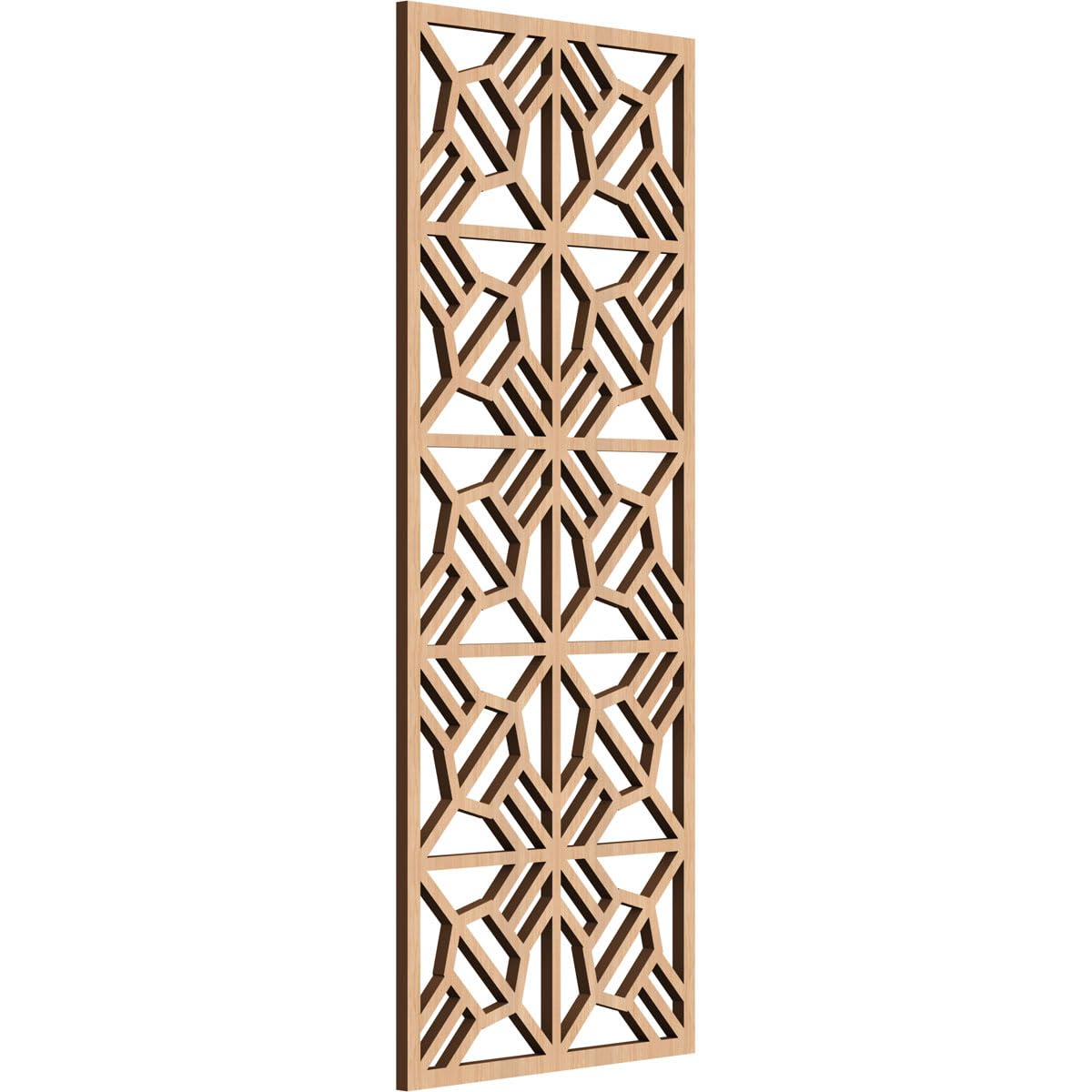 Auburn Decorative Pierced Fretwork Wood Wall Panels, 9 3/8"W x 24 3/8"H x 1/4"T, Hickory