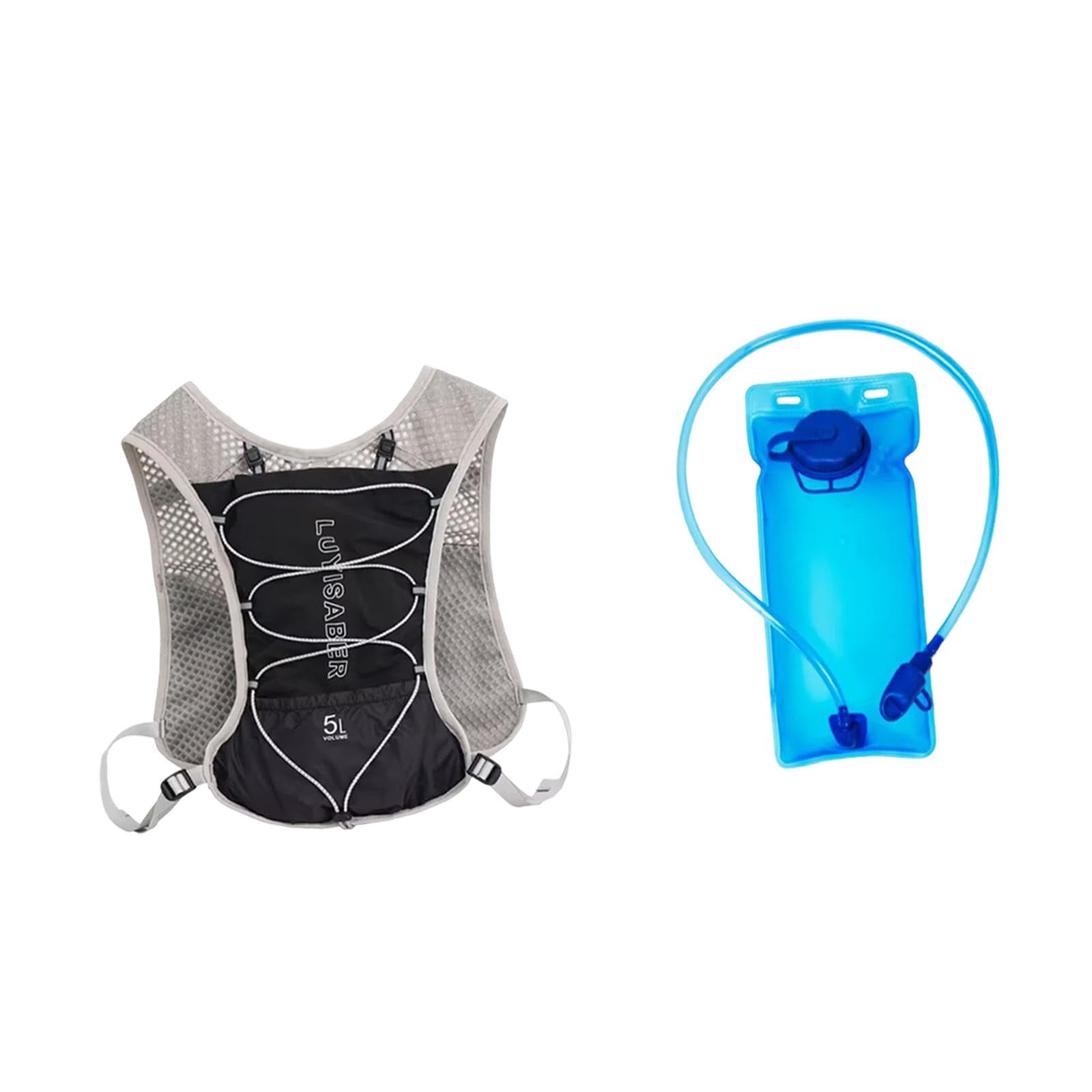 Hidratación Mochila para Carreras con Vejiga de Agua y de Correas Transpirables Diseñada para Bebidas Rápidas Adecuada para Corredores