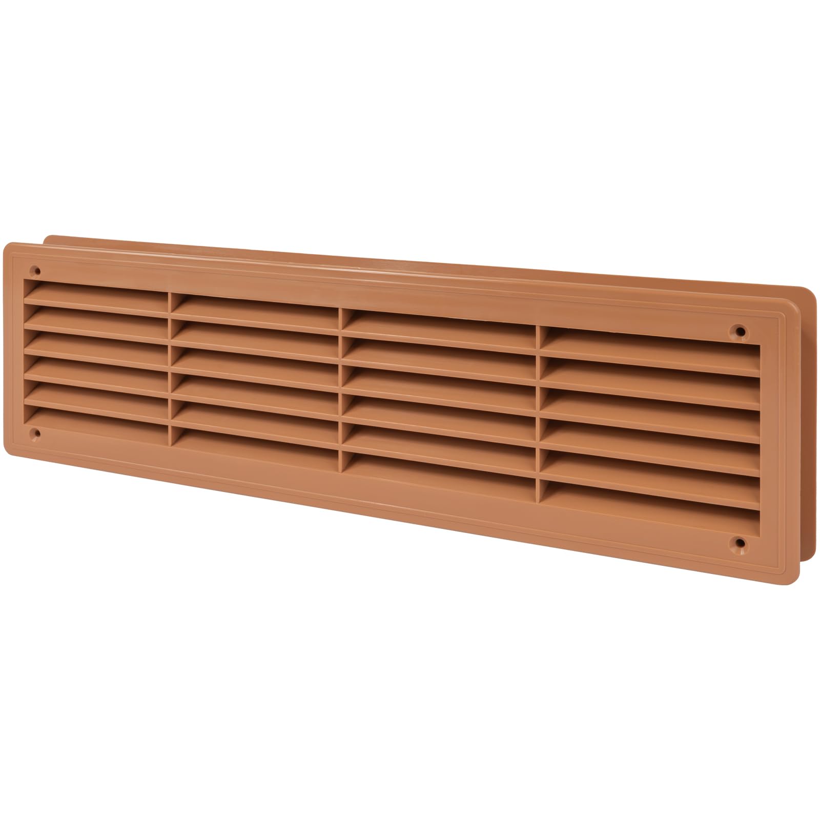 Vent Systems 18" x 5" Inch Brown Plastic Door Vent for Interior Doors Two Sided - Air Vent Cover Grill - Home, Garage, Kitchen, Bedroom Louvered Vent
