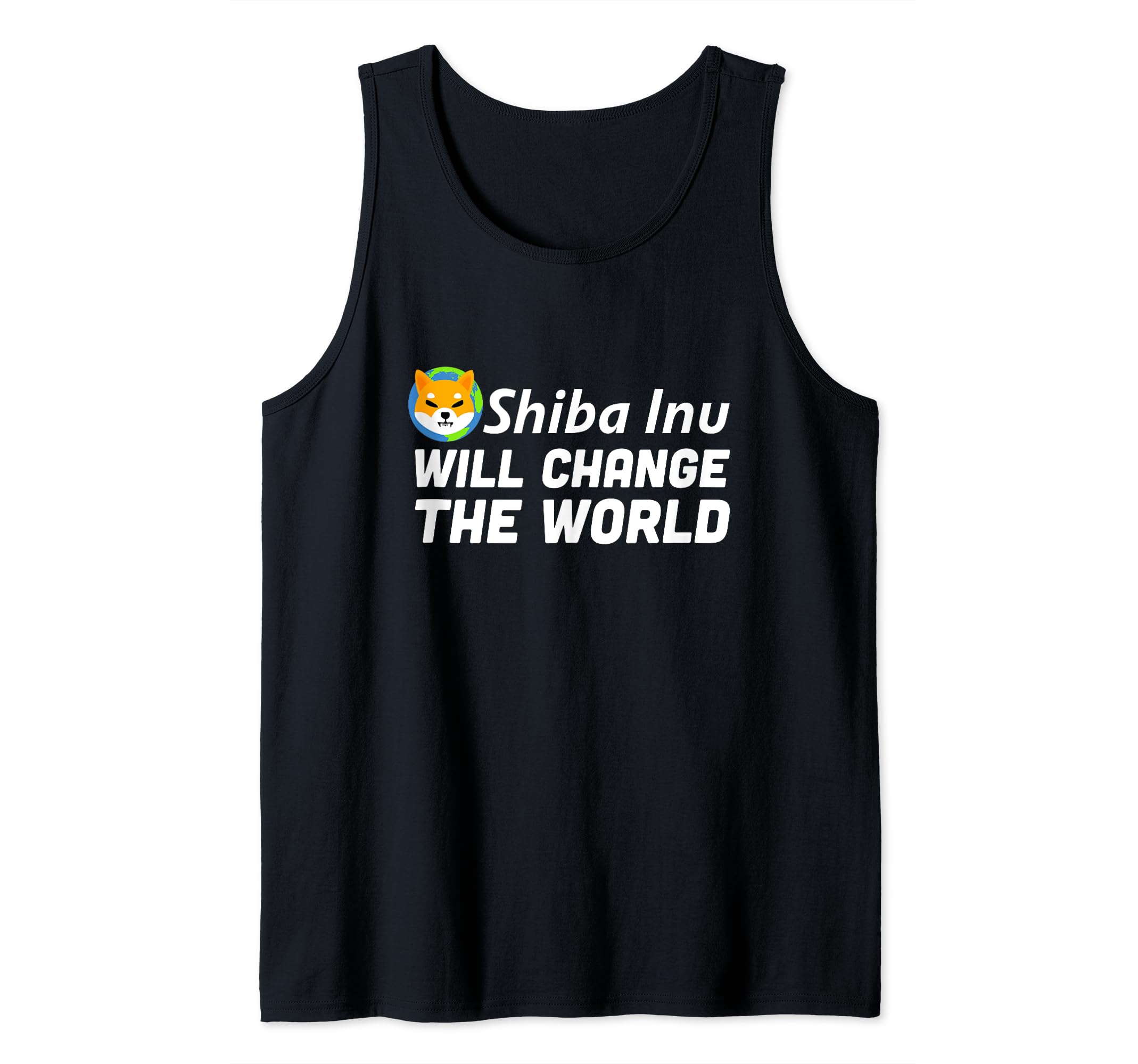 Shiba Inu Will Change A World Cryptocurrency Coin HODL Humor Tank Top, Black