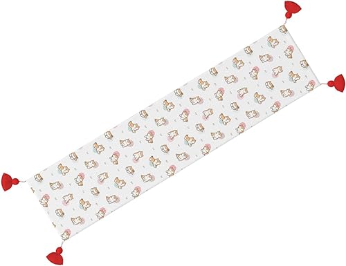 Vista 9 de Christmas Table Runner 60 Inches Long Fall Table Runner for Dining Table Christmas Decorations Coffe Table Runner with Tassels Kitchen & Table