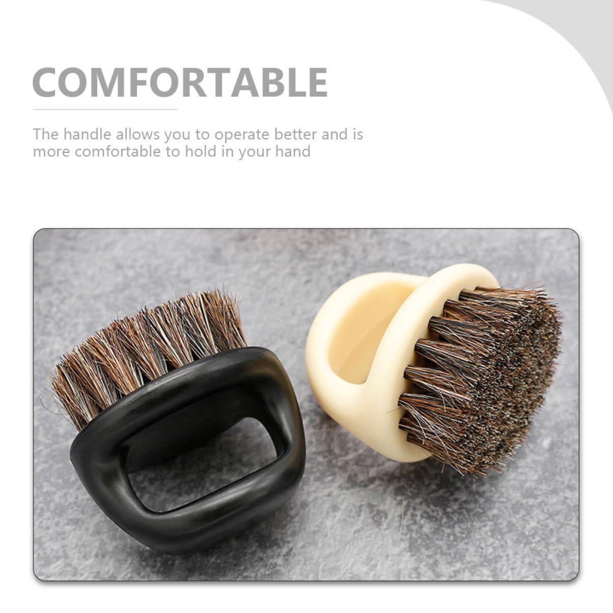 balacoo 6pcs Portable Beard Brush Multi-use Bristle Beard Comb for Men Hair Removal Tool for Neck and Face Ergonomic Handle for Comfortable Grip for Barbers and Home Use
