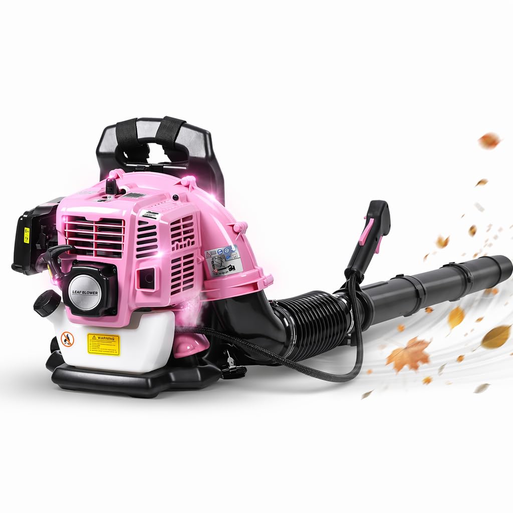 TOLUON Pink Backpack Leaf Blower