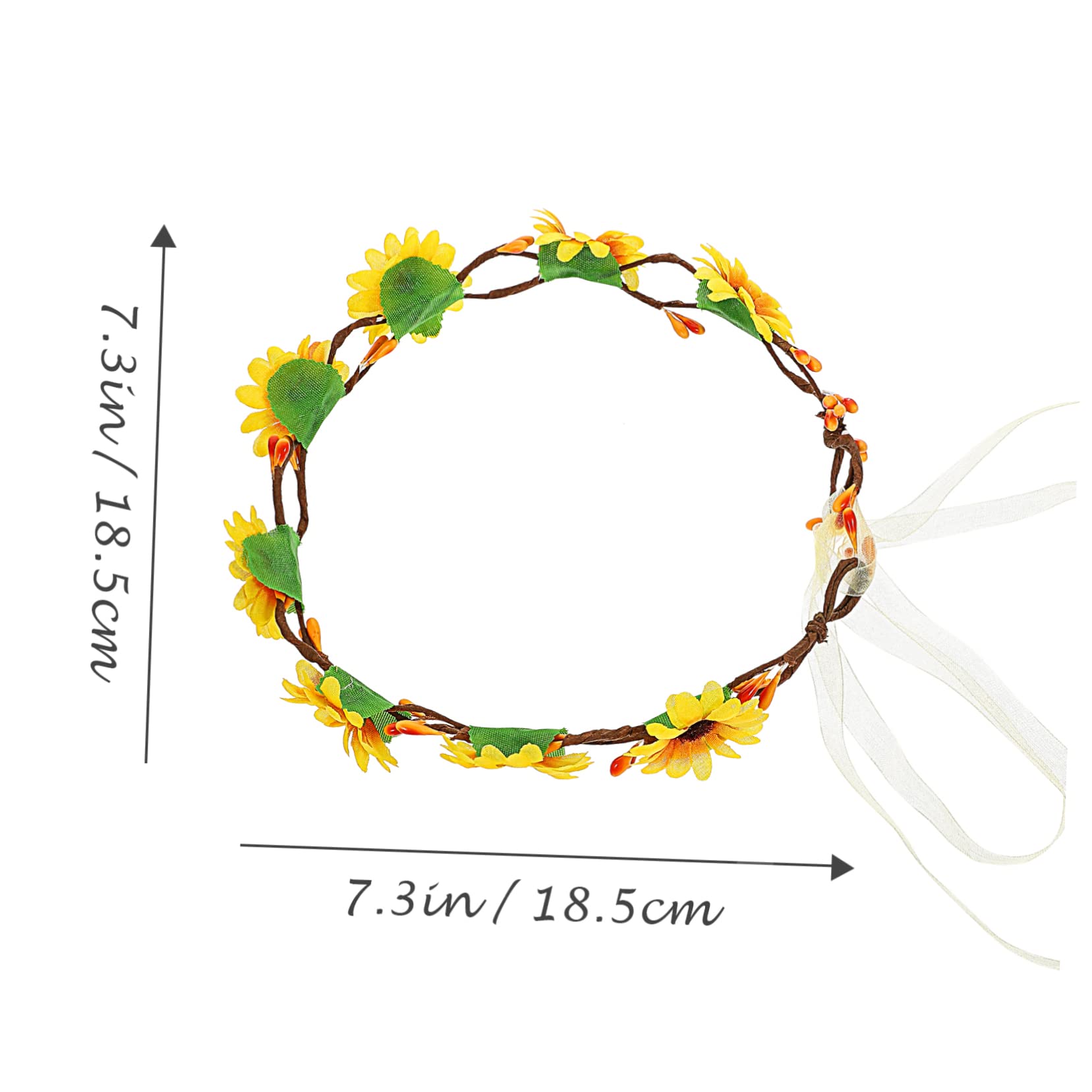 Healeved 2 Pièces Fleurs Bandeau Élégant pour Fête Plage et Photographie