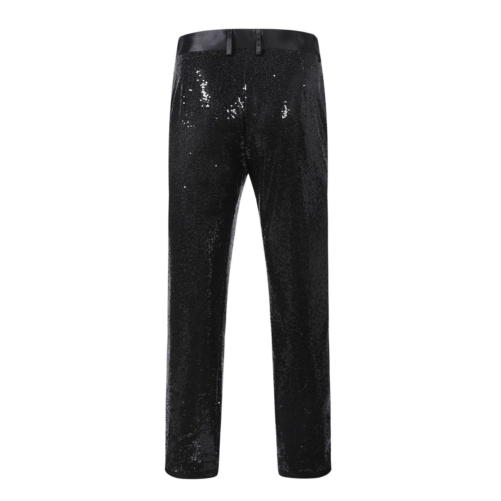 Pantalon de costume à paillettes pour homme - Pantalon de loisirs fin - Noir - Performance - Pantalon à paillettes - Pantalon confortable