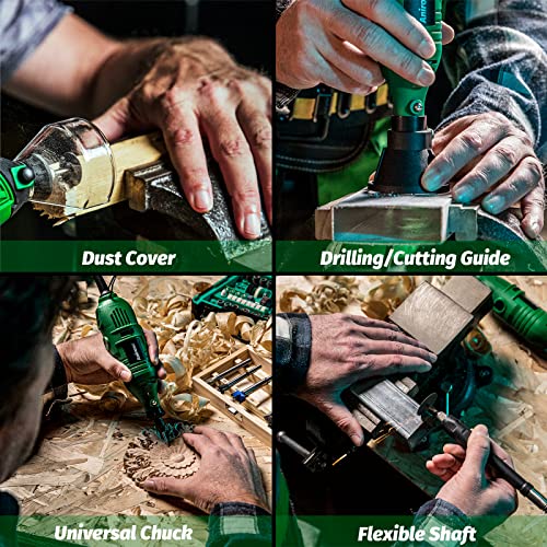 Rotary Tool Kit, Anirona 135W Corded Power Rotary Tool With 5 Variable Speed, 140Pcs Accessories Rotary Multi-Tool Set For Diy Creations, Sanding, Polishing, Drilling, Engraving #TOP3