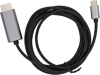 Shanrya HD Multimedia Interface Cable, Professional Type C to HD Multimedia Interface Adapter 1080P 6.6ft  Aluminium Alloy for Computer