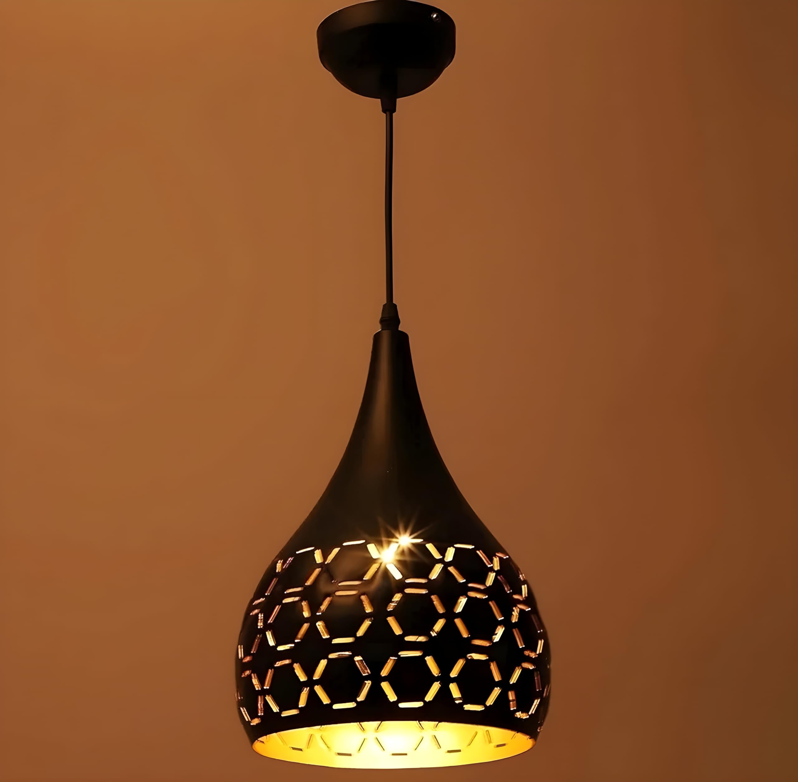 twixle Aluminium Ceiling Hanging Lights for Dining Table, Lamp, Living Room,Home,Bedroom,Office,Cafe,Restaurants Ambient Lighting E27 Bulb Base (Black)-image-38