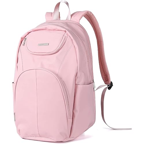 Large Travel Backpack Women, Carry On Backpack,Hiking Backpack Waterproof Outdoor Sports Rucksack Casual Daypack School Bag Fit 14 Inch Laptop with Compartment(Pink)