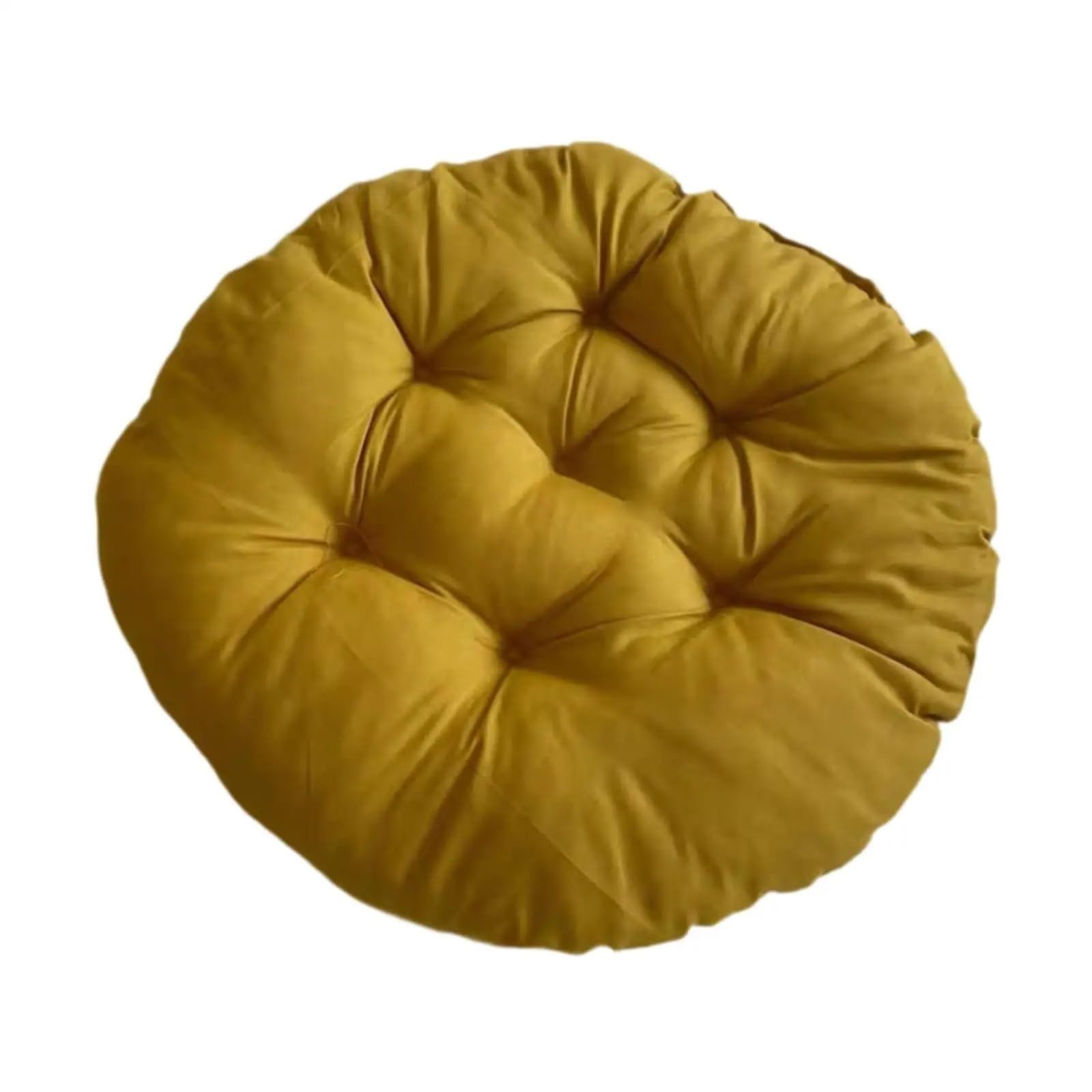 Bflcwstd Yellow Egg Chair Cushion Egg Shape Chair Pad Padded Seat Cushion Soft Diameter 40Cm Hanging Patio For Rocking Seats(Yellow)