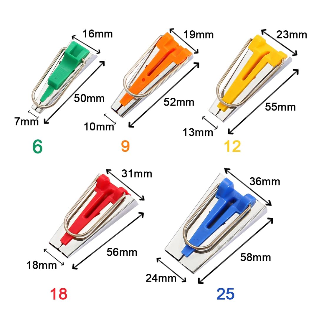 GXGM Biais De Couture 5 Tailles - Appareils à Biais Et Outils Couture Complets Pour Créations Parfaites
