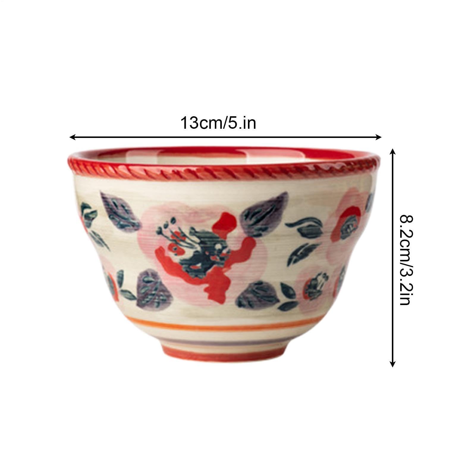 Miska na ryż – 15 cm, ceramiczny pojemnik 520 ml na posiłki, zastawa stołowa wielokrotnego użytku, idealna do zupy, płatków śniadaniowych, makaronu, lunchu lub kolacji w domu, restauracji lub kuchni