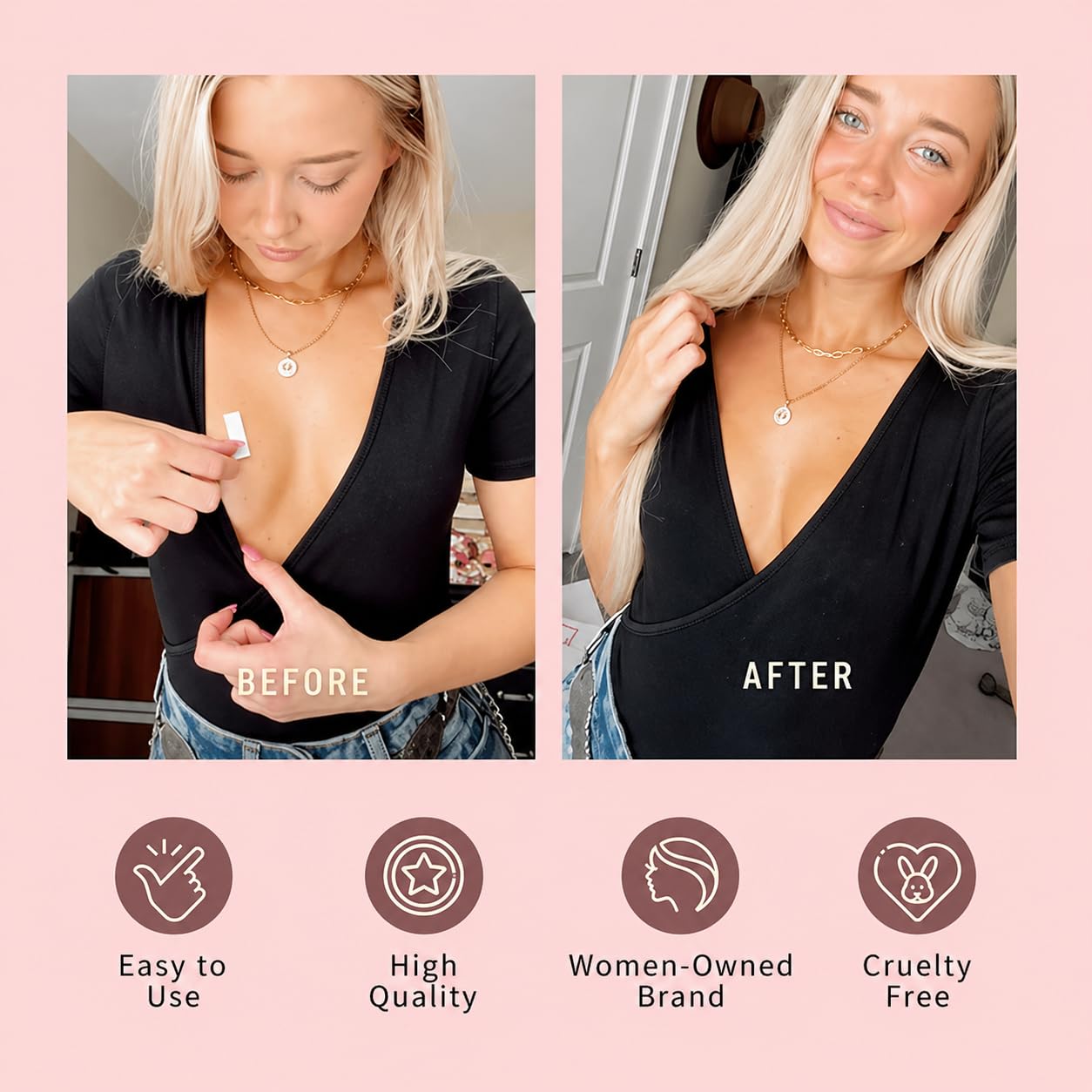 JESMERA CURVES Invisible Lingerie Tape for Fashion and Clothing, All Day Strength, Gentle on Skin and Clothes, No Residue, Water Proof 1