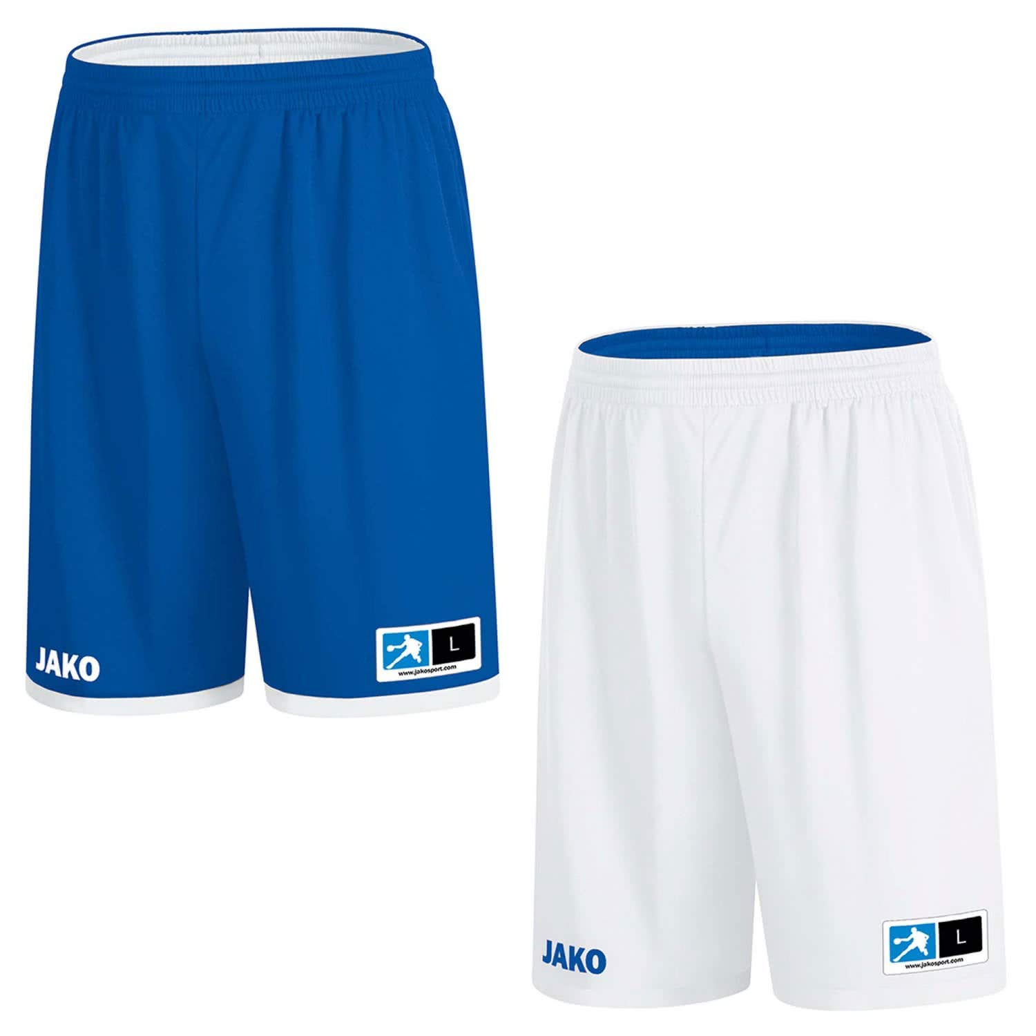 JAKO Men's Change 2.0 Reversible Shorts, Royal/White, 3XL