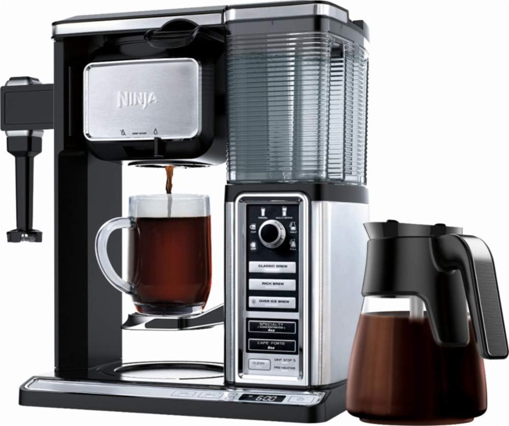 Ninja Coffee Bar with glass carafe and single-serve mug