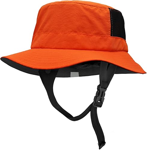 Seektop Sombrero de pescador de surf con protección UV UPF 50+, sombrero de ala ancha con correa ajustable para la barbilla para surf, deportes