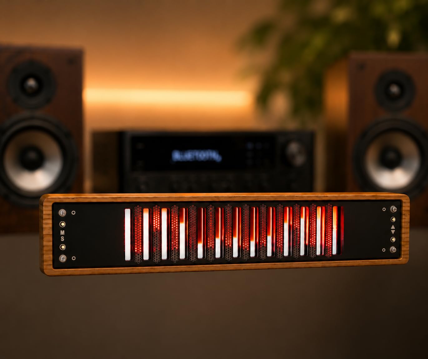 Luz rítmica de espectro de tubos Nixie, luz de espectro musical con 12 reloj Nixie, lámpara de espectro automático para reconocimiento de música, 30+ modos de color, brillo ajustable, para decoración