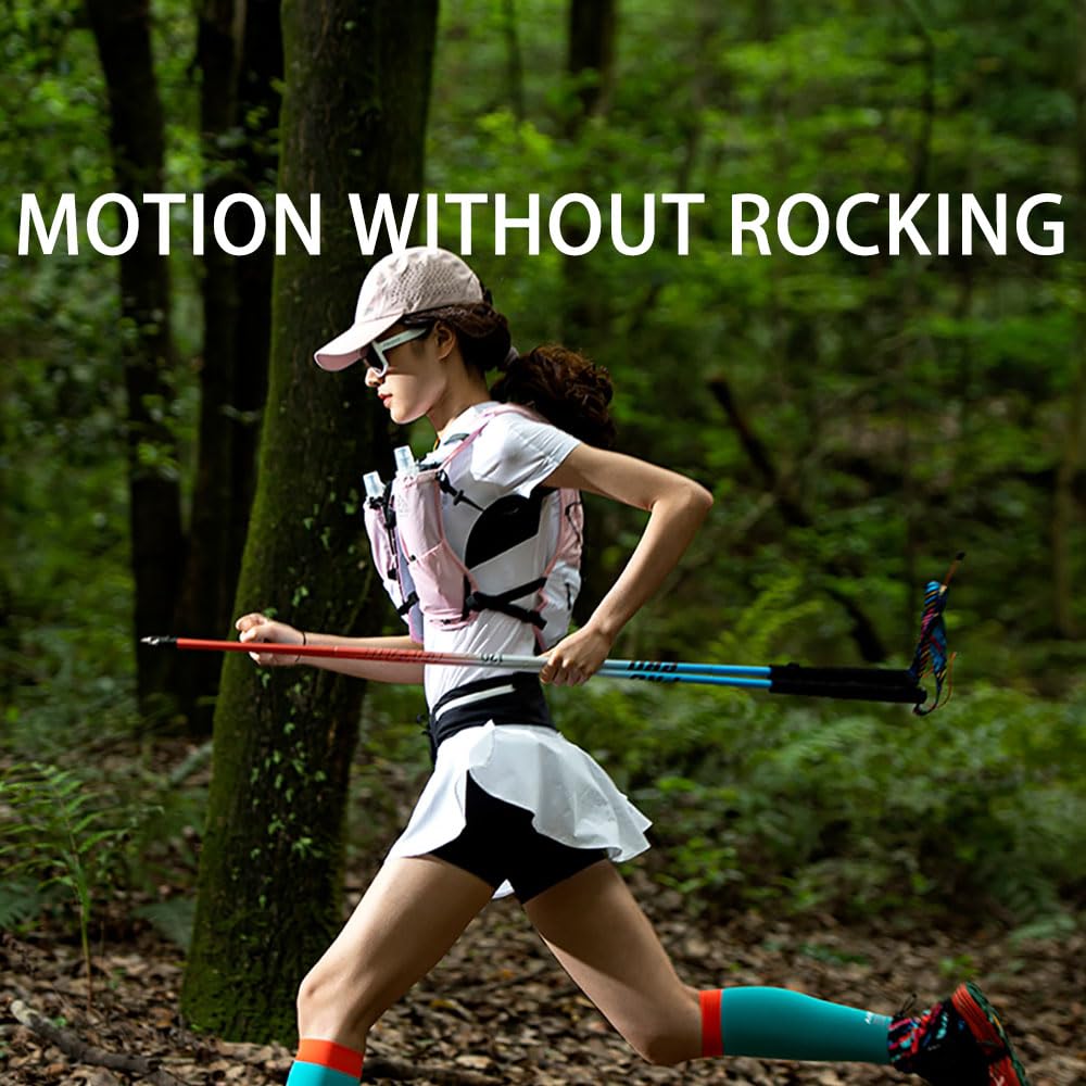 YOUGLE 5L Hydration Backpack for Men and Women Lightweight Breathable Running Vest for Trail Racing Marathon Hiking Fitness (Black+2*soft flask) - Image 4