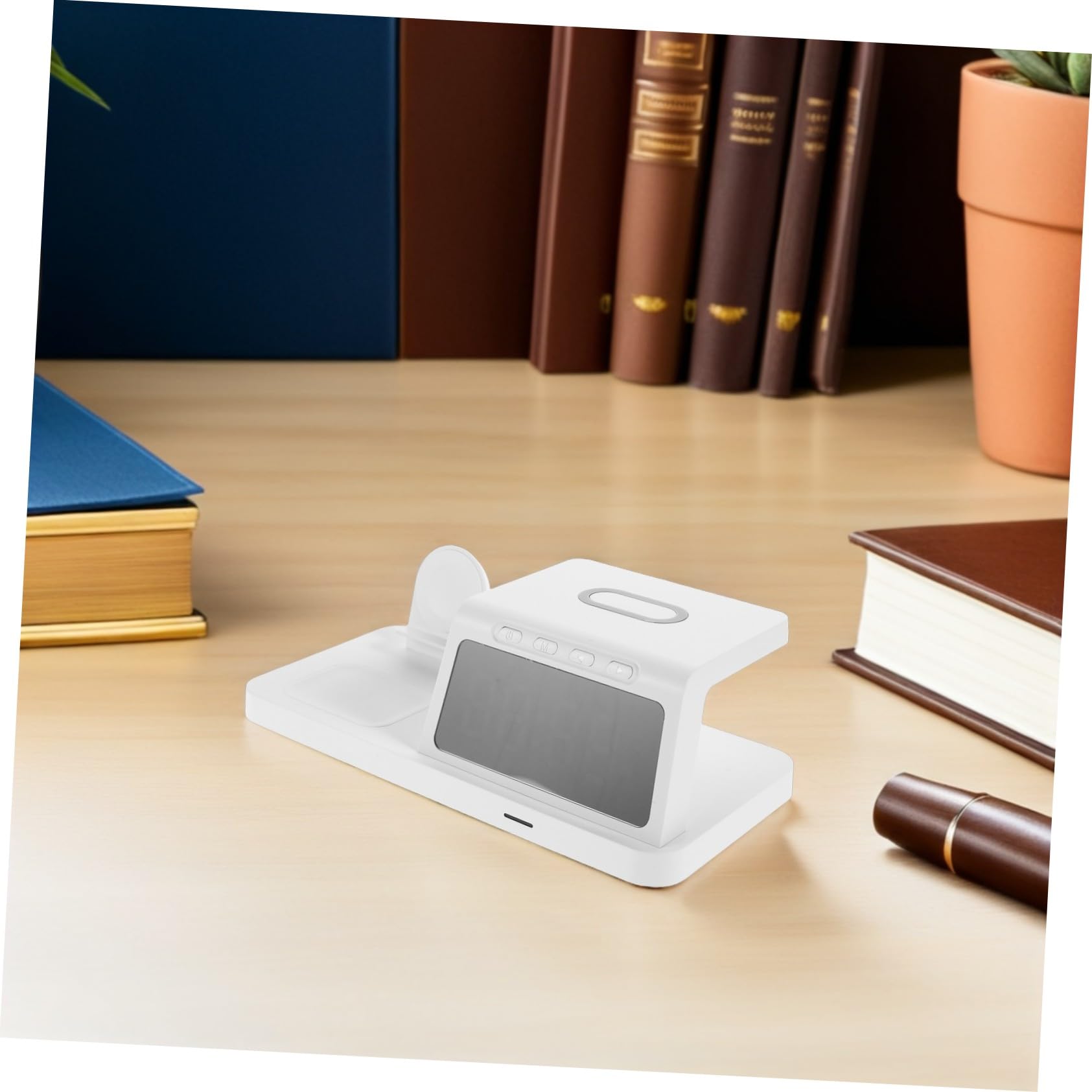 15w Caricatore Wireless con Orologio Dock di Ricarica Rapida da Supporto per Ricarica Wireless Adatto per Smartphone per Comodino e Ufficio