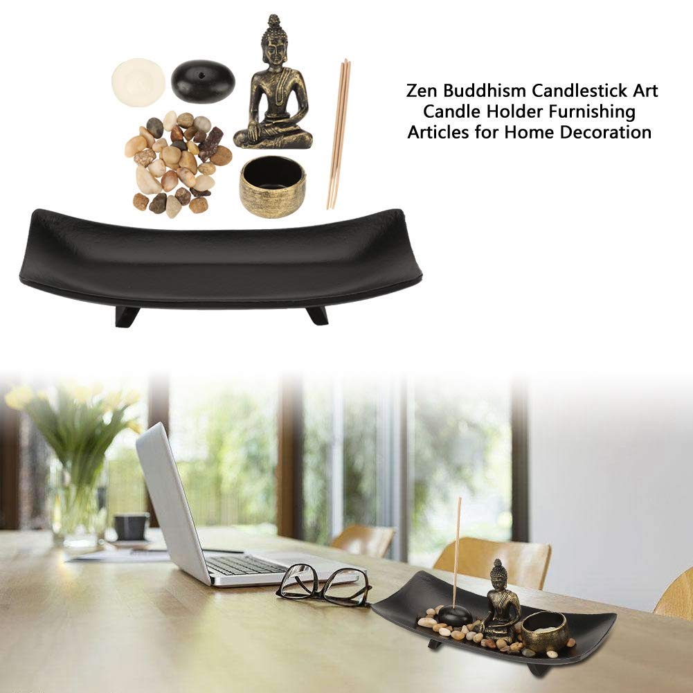 HT217 Tischplatte Buddha Zen Garden, Bronze Vintage Räuchergefäß Räuchergefäß Tischplatte, Räucherstäbchenhalter für Wohnkultur Meditation Entspannen