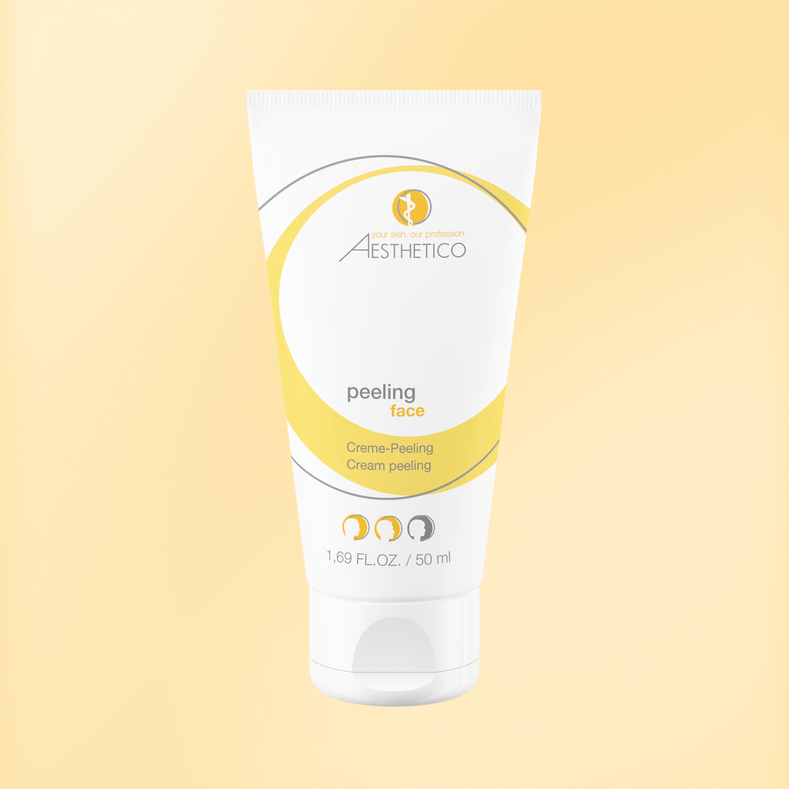 AESTHETICO peeling, 50 ml - Aktivierendes, mechanisches Gesichtspeeling, entfernt abgestorbene Hautzellen, verfeinert das Hautbild bei müder und schlaffer Haut, ohne Mikroplastik für eine glatte Haut