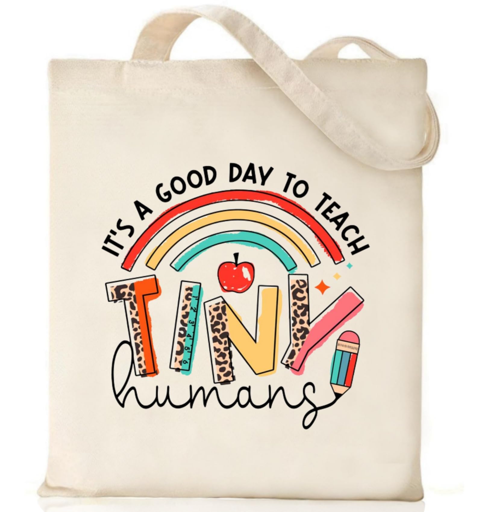 Nioobager Canvas Tote Bags Teacher Appreciation Gifts Aesthetic Travel Beach Bag Cute Reusable Grocery Shopping Bag