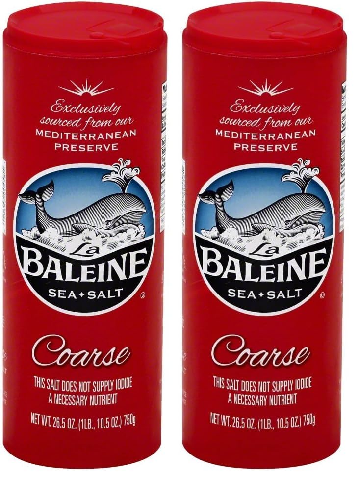 La Baleine Sal marina gruesa, recipiente de 26.5 onzas (paquete de 2)