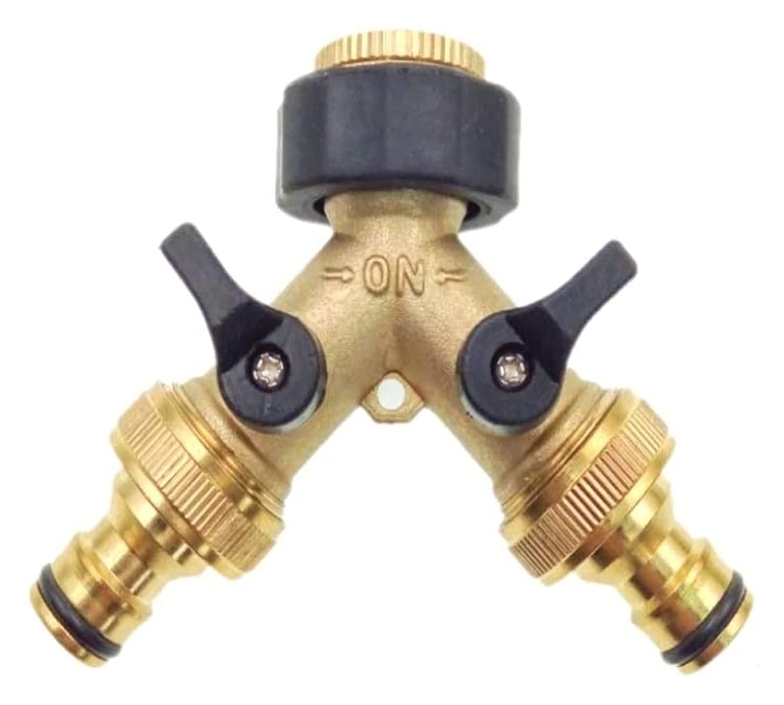 Connecteur double robinet en laiton pour stopper les fuites d'eau