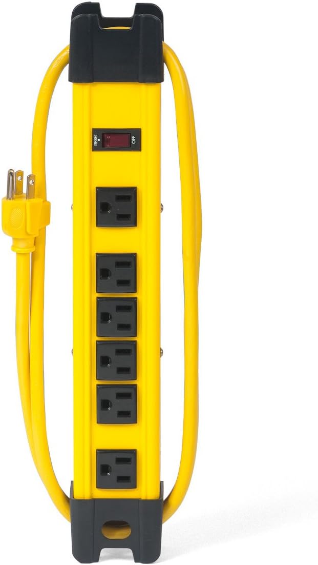 Heavy Duty 6 Outlet Metal Housing
