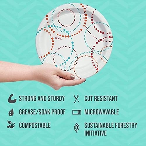 Miniatura 2 de SUPREME BOX Solo Any Day - Platos de papel, los patrones de 10 pulgadas pueden variar, paquete de 2 (total 110 unidades)