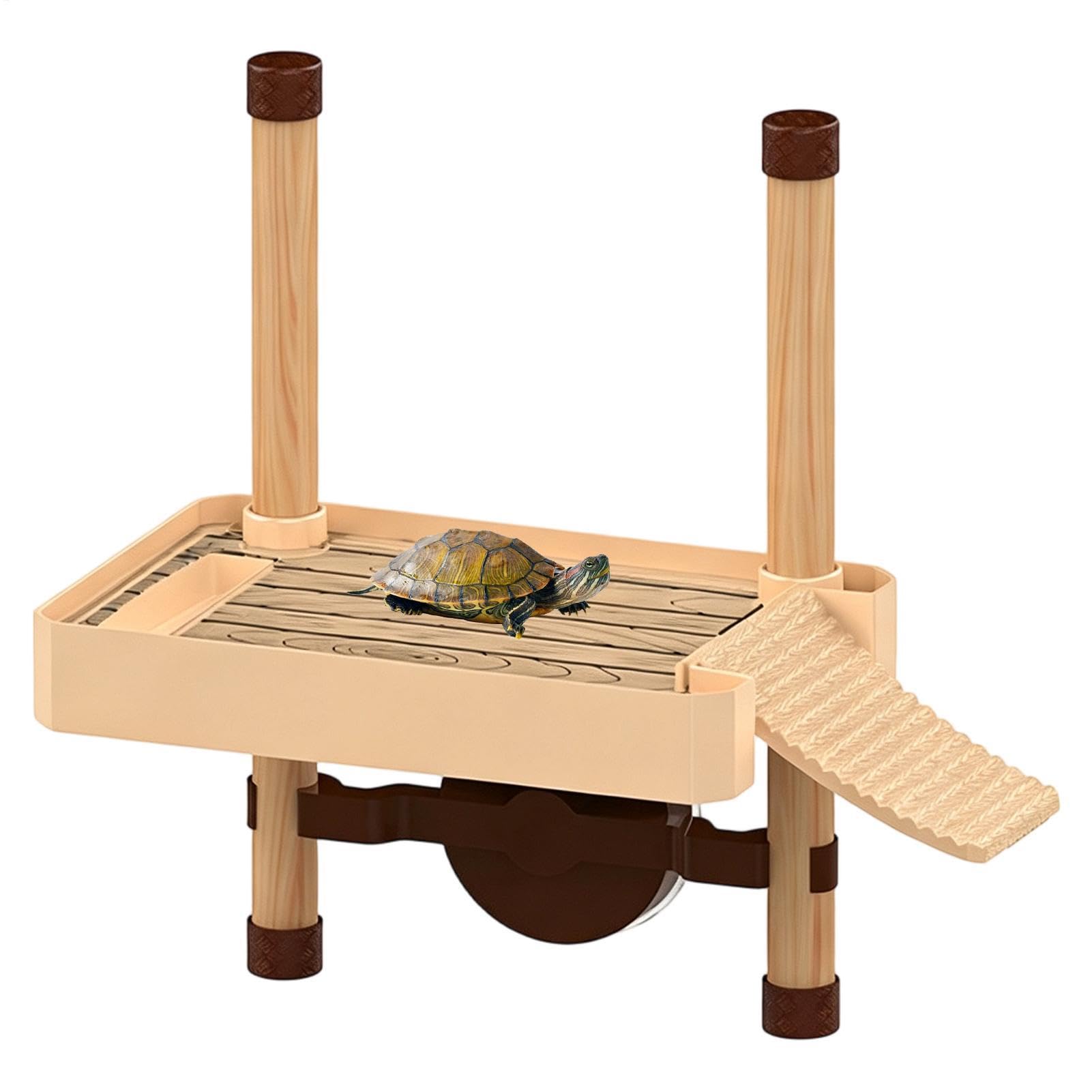 Terraza flotante para tortugas acuáticas y ranas de terrario