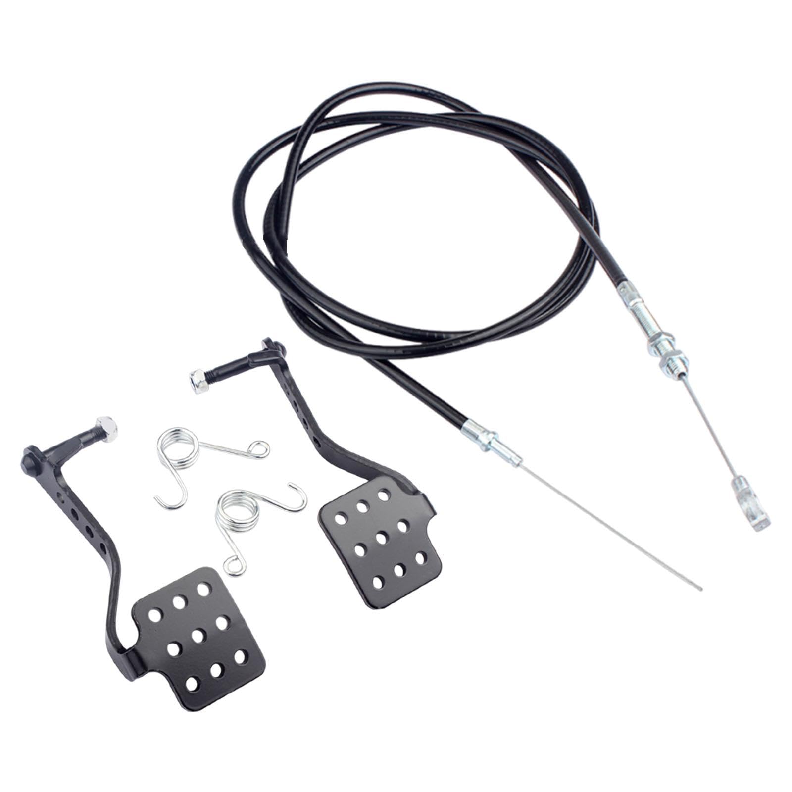 2 Pezzi Pedali Go Kart Kit Freno Acceleratore Accessori Sostituzione Metallo Robusto Installazione Rapida Adatto a Appassionati di Motori, con Cavo Dell'acceleratore
