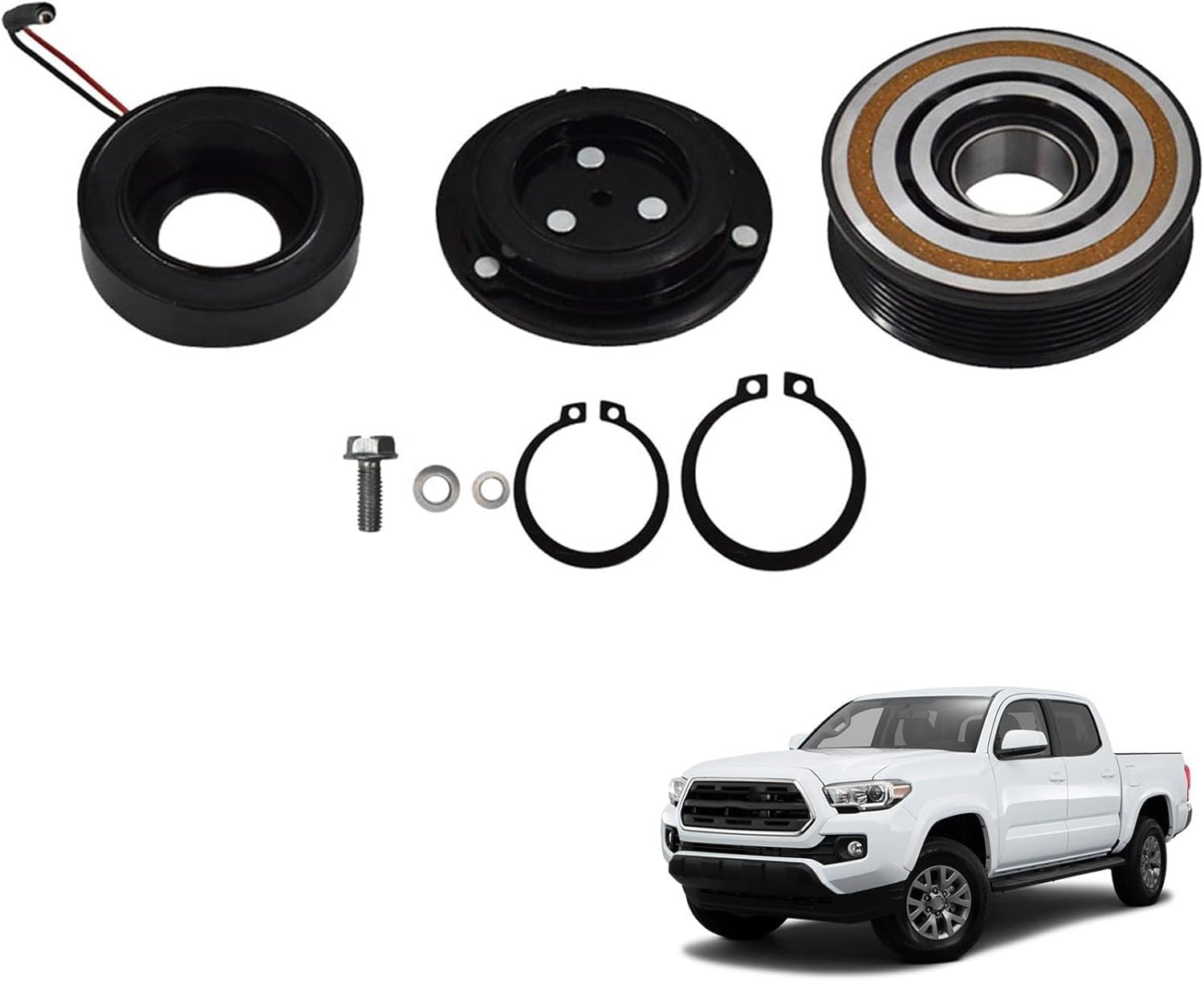 A/C Compressor Clutch Kit Replacement for Taco-ma 2005-2016 2.7L 4.0L Replacement for 88410-04060