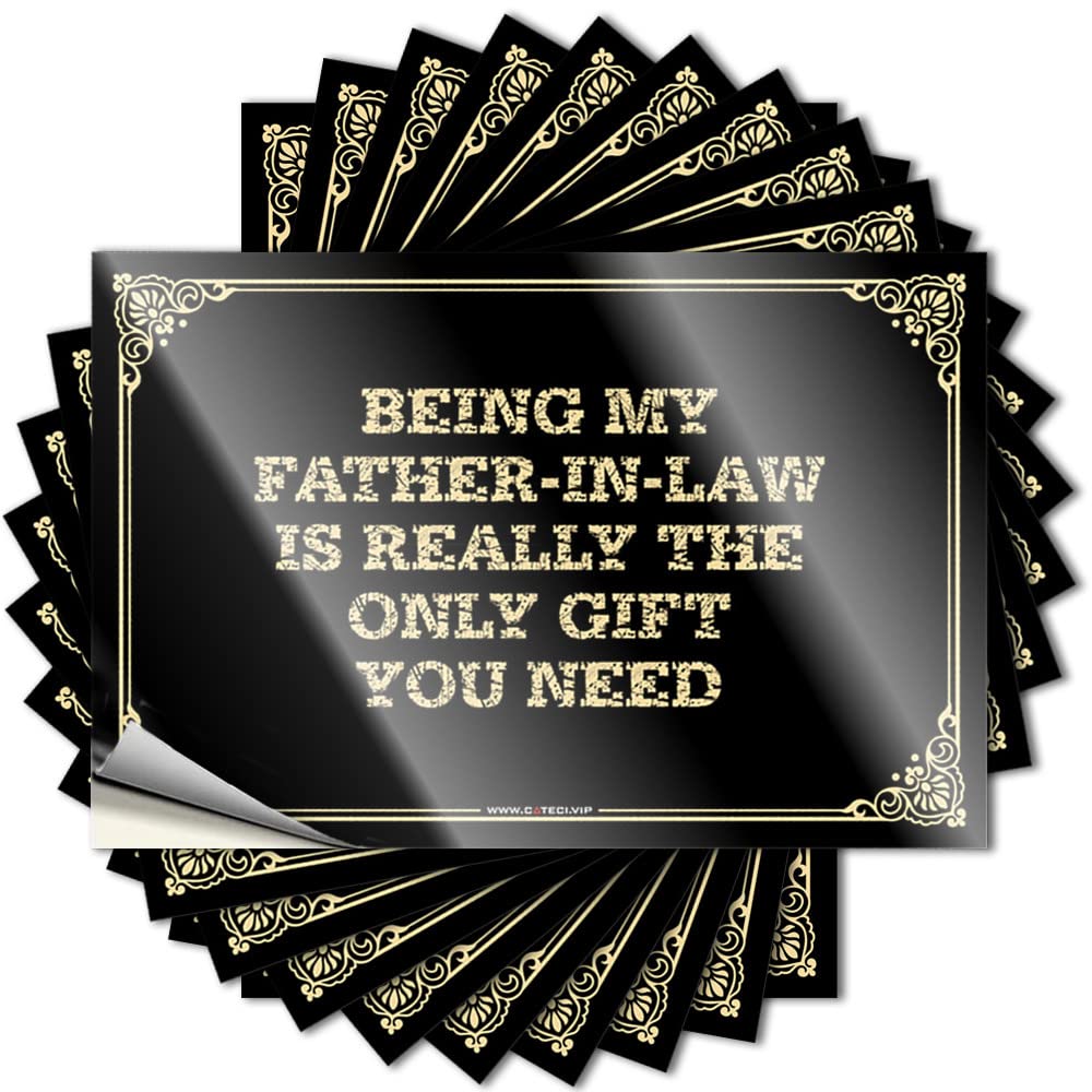 Quote Teenage Custom Stickers, Bumper Waterproof Being My Father-in-Law is Really The Only Gift You Need for Hydro Flask | Crazy Vinyl Decals for Drinking Holiday Gift(8X12CM)
