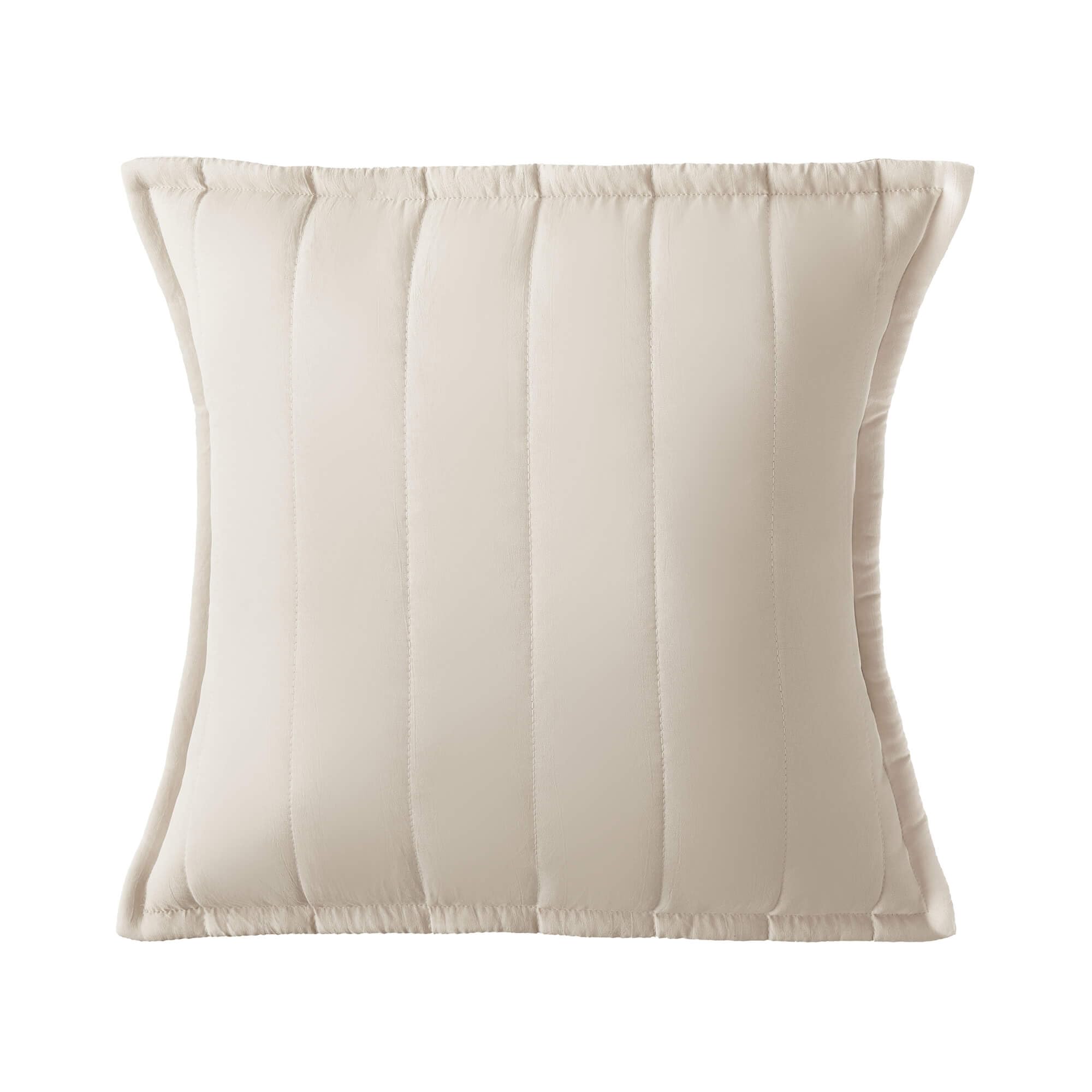 Silentnight Supersoft Quilted Cushion - Stylish Soft Touch Super Comfy Bed Sofa Cushion - Retain Shape Filled with Bouncy Fibres - Removable Machine Washable Cover and Non-Iron Fabric 45x45cm, Natural — image 1