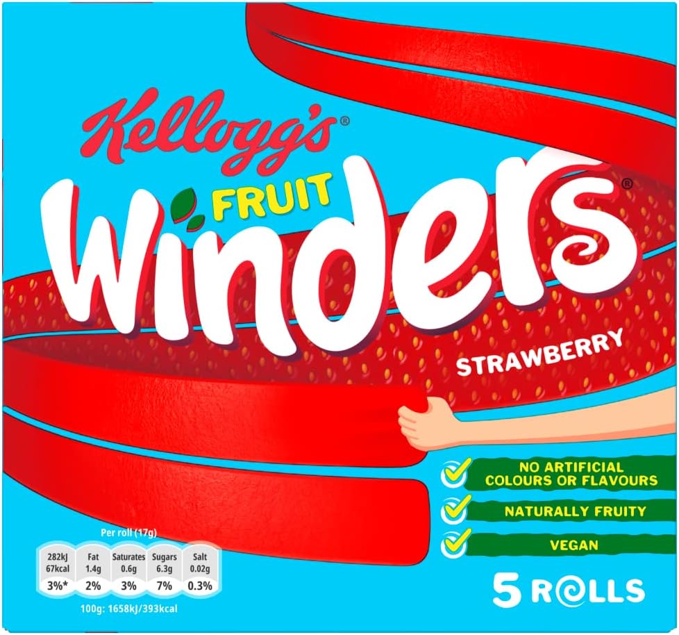 Kellogg's Fruit Winders Strawberry Snack 5 x 17g