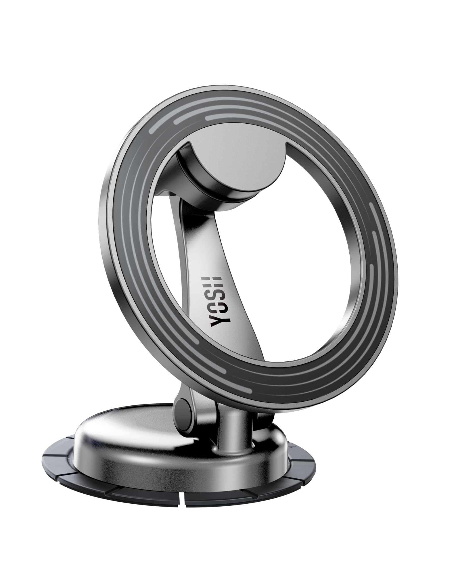 YOSH mag-Safe Soporte de Coche para salpicadero, 2024 Nuevo diseño de aleación Plegable, Soporte magnético para teléfono con 20 x N55 para iPhone Serie 16/15/14/13/12 y Fundas MagSafe, Gris Gunmetal