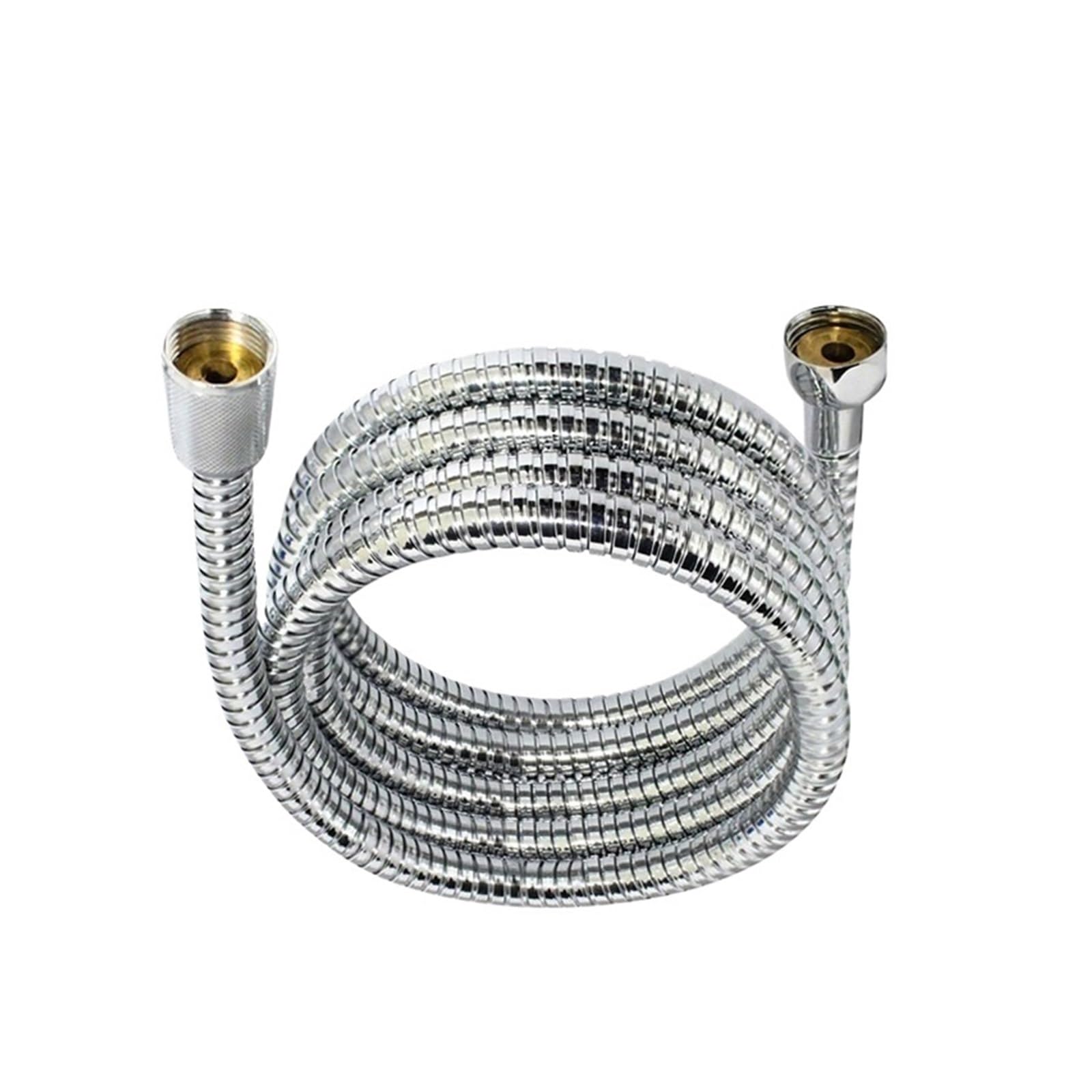 CSFFA Stainless Steel Flexible Shower Hose Long Bathroom Shower Water Hose Extension Plumbing Pipe Pulling Tube Bathroom Accessories(1.2M)