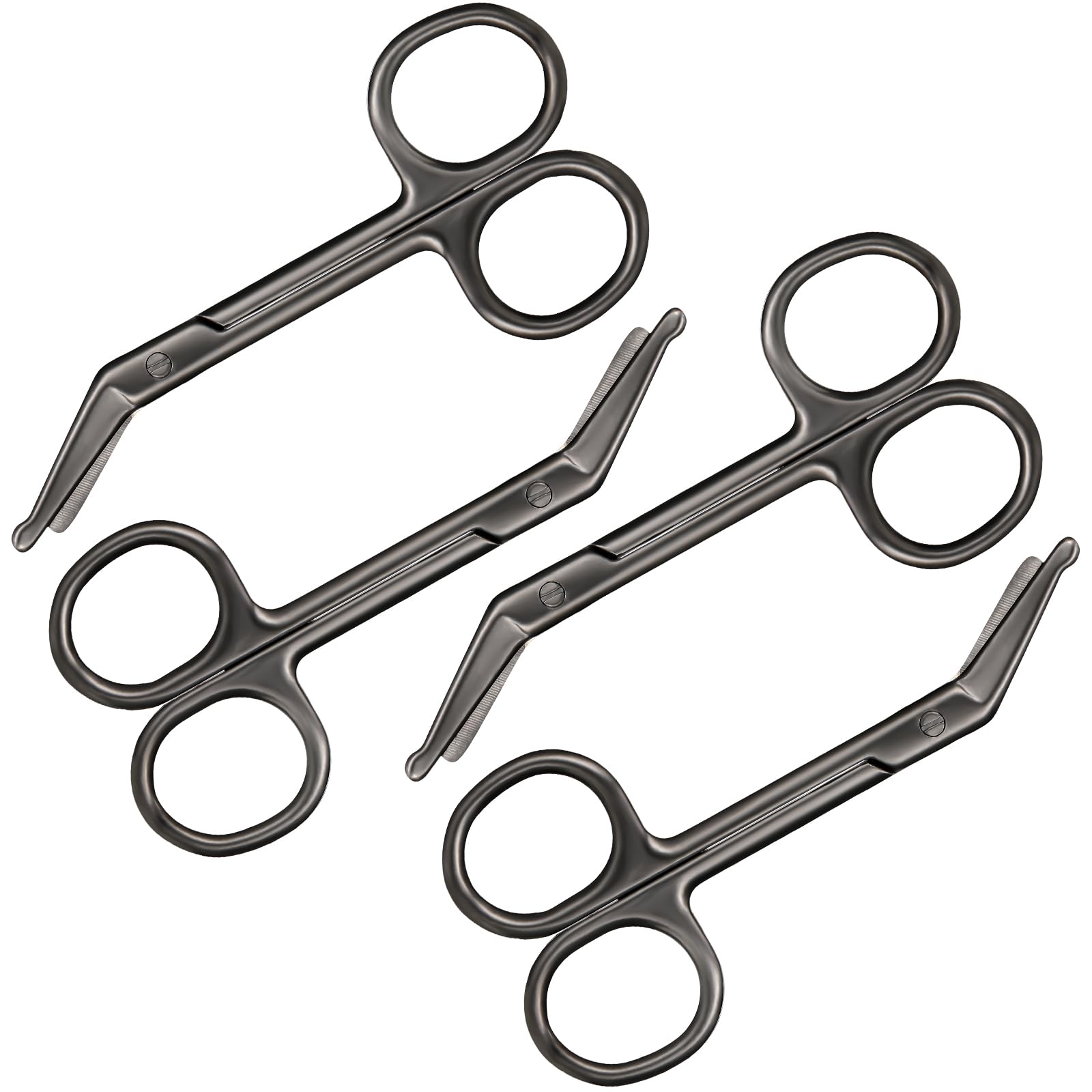 Zhehao 4 Pieces Ostomy Scissors Bandage Scissors Nursing Scissors Stainless Steel Scissors for Doctors, Nurses, Veterinary Home Nursing, 4.3 x 2.1