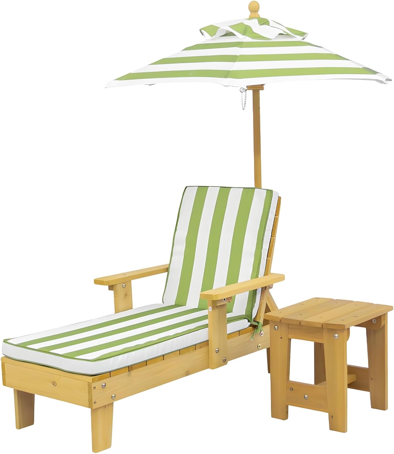 Kids Lounge Chair Outdoor, Kids Lounge Chair, Removable Striped Fabric Cushions, Outdoor Chaise Lounge with Parasol, Cushions and Coffee Table for Children or Dogs Dark Blue 14.5x35.9x20.1in